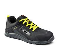 Sparco Practice Zapatos de Seguridad Unisex - Adulto, Gris Oscuro Amarillo Fluo, 40 EU