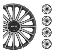 SPARCO Radkappen Radzierblenden Sparco Treviso 14" Zoll Cubierta Juego Gris Plata 4X