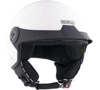 Sparco Riders 95137 Casco Sparco Demi-Jet con Visera para Motocicletas Blancas con Carcasa de ABS Talla M, Unisex Adulto