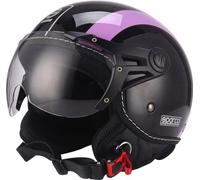 Sparco Riders Casco 501 Negro/Violeta, talla L
