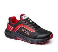 Sparco - Zapatillas S-Park Sepang - Malla Sin Costuras Transpirable - Entresuela Phylon Suave - Suela Nitrilo FO+HRO - Talla 41 - Negro/Rojo