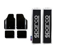 Sparco S03763Bar New Strada B Alfombras, Moqueta, Gris + Opc12120001 Set Shoulder Pads-Black/Grey