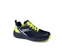 Sparco Scarpe Impulse ESD S3S Sr Fo HRO Zapatos de Seguridad y contra Incendios, Unisex Adulto, Azul Marino Amarillo Fluorescente, 38 EU