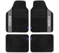 SPARCO Set 4 Alfombrillas Negros Y Gris Universales 2 Frontal Con Logo Original