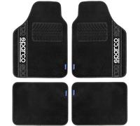 SPARCO Set 4 Tapetes Alfombrilla Negra Universales 2 Delanteros 2 Traseros