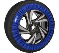 Sparco Set de 2 calcetines de nieve de tela negra de, talla M, fáciles de montar, silenciosos y con un agarre máximo en la carretera