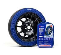 Sparco SnowShield | Juego de 2 cadenas de nieve para coche | Cadenas para nieve fáciles de montar | Silenciosas, duraderas, homologadas y reutilizables (Talla L)