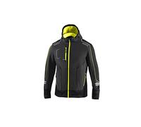 Sparco Chaqueta Soft-Shell Tech – Unisex, gris y amarillo, Talla M