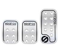 Sparco SPC OPC04060000 Juego de 3 pedales Racing color plata con logo SPARCO en negro Universales, 150 ml