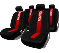 Sparco SPC1013 CLASSIC - Juego de Fundas para Asientos de Coche, 11 Piezas, Color Rojo