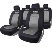 Sparco SPC1019GR Juego de Fundas para Asiento Coche 11 Piezas S-Line Gris/Negro