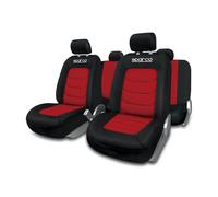 Sparco Juego de fundas para asientos de coche Sparco SPC1019RS, 11 piezas, S-Line Corsa, rojo