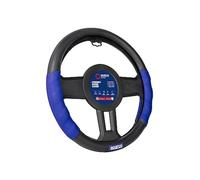 Sparco SPC1100L Funda de Volante para Coche Universal y ergonómica, Color Azul/Negro