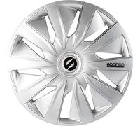 SPARCO SPC1490SV Tapacubos Lazio, Plata, Set de 4, 14"