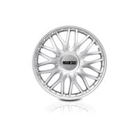 Sparco SPC1496SV Tapacubos Roma PLATA, Set de 4, 14 Pulgadas