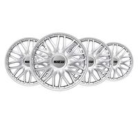 Sparco SPC1496SV Tapacubos Roma PLATA, Set de 4, 14 Pulgadas