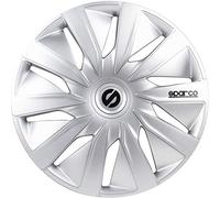 SPARCO SPC1590SV Tapacubos Lazio, Plata, Set de 4, 15"