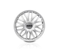 Sparco SPC1596SV Tapacubos Roma PLATA, Set de 4, 15 Pulgadas
