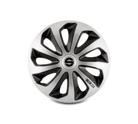 TAPACUBOS SICILIA BICOLOR 16" PLATA/NEGRO SPC 4UDS CS5