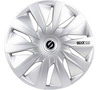 SPARCO SPC1690SV Tapacubos Lazio, Plata, Set de 4, 16"