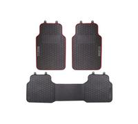 Sparco SPCF500RD Juego de 3 Alfombras Universales con Puente Trasero para Coche Modelo F500, PVC, Negro