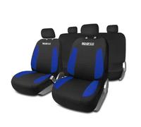 Sparco Juego Completo de Fundas de Asiento Strada, Universales, Color, Negro/Azul