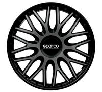 Sparco Juego de 4 Tapacubos Roma 13 Pulgadas Gris/Negro