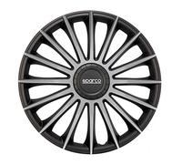 Sparco Juego de 4 Tapacubos Treviso 13 Pulgadas Negro/Plateado