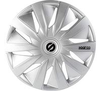 SPARCO Tapacubos 13" pulgada Kit plata Embelecedores De Rueda Juego de tapacubos SPC1390SV