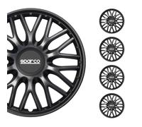 SPARCO Tapacubos 15" pulgada Set gris negro Embelecedores De Rueda Juego de tapacubos SPC1596GRBK