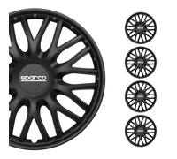 SPARCO Tapacubos 15" pulgada Set negro Embelecedores De Rueda Juego de tapacubos SPC1596BK