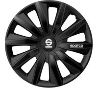 SPARCO Tapacubos 16" pulgada Kit negro Embelecedores De Rueda Juego de tapacubos SPC1683BK