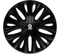 SPARCO Tapacubos 16" Pulgada Kit Negro Embelecedores De Rueda Juego de tapacubos SPC1684BK