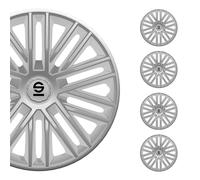 SPARCO Tapacubos 16" pulgada Kit plata Embelecedores De Rueda Juego de tapacubos SPC1685SV