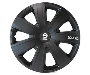 SPARCO Tapacubos Kit negro Embelecedores De Rueda Juego de tapacubos SPC1581BK