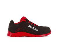 Sparco Teamwork Scarpa Antinfortunistica Da Lavoro-Bassa per UOMO E DONNA-PRACTICE-S1P SRC, Botas de Seguridad y contra Incendios Unisex Adulto, Nero/Rosso, 41 EU