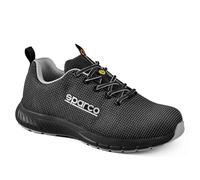 Sparco Traction Asan S3S Zapatos de Seguridad y contra Incendios, Unisex Adulto, Black Silver, 43 EU