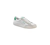 Sparco - Zapatillas S-Time Unisex Smart Casual - Calzado para el tiempo libre - Parte superior de piel sintética - Comodidad - Suela de goma - Calzado de moda - Blanco/Verde - EU 44