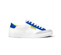 Sparco - Zapatillas S-Time Unisex Smart Casual - Calzado para el Tiempo Libre - Parte Superior de Piel sintética - Comodidad - Suela de Goma - Calzado de Moda - Blanco/Azul Claro - EU 43