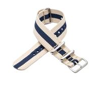 SpaRcz Correa de reloj Correa a rayas de nailon Liberación rápida Hombres Mujeres Pulsera de repuesto Pulsera, color 17, 22mm