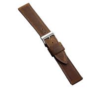 SpaRcz Correa de reloj Correa de cuero genuino retro Pulsera de piel de becerro esmerilada de liberación rápida Negocios 18-22mm, Marrón oscuro, 20mm