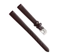 SpaRcz Correa de reloj Correa de reloj de cuero de vaca de grano completo para hombres y mujeres 8-22mm, Marrón-2-plata, 14mm