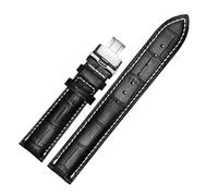 SpaRcz Correa de reloj de cuero genuino con hebilla de mariposa, correas de repuesto para cadena de reloj para hombres y mujeres, 12-24mm, Color 2, 17mm