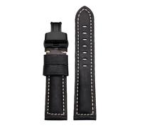 SpaRcz Correa de reloj de cuero genuino, piel de Caballo Loco con hebilla de mariposa, accesorios de reloj de 20-24mm, Color 4, 20mm