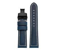 SpaRcz Correa de reloj de cuero genuino, piel de Caballo Loco con hebilla de mariposa, accesorios de reloj de 20-24mm, Color 12, 22mm