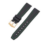 SpaRcz Correa de reloj Negro Azul Verde Caucho 20/22mm