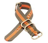 SpaRcz Correa de reloj Pulsera de nailon Color dorado Hebilla de 5 anillos para hombres y mujeres 18-24mm, Color 16, 20mm