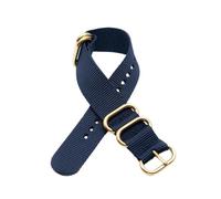 SpaRcz Correa de reloj Pulsera de nailon Color dorado Hebilla de 5 anillos para hombres y mujeres 18-24mm, Color 25, 18mm