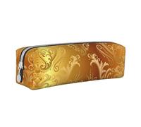 SpaRcz Estuche de lápices con diseño de Damasco Dorado de Lujo, Estuche de Cuero con Cremallera Simple, Color 9, 21x5x5,5cm