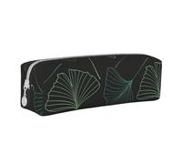 SpaRcz Estuche para lápices con diseño de Hojas de Ginkgo, de Piel, con Cremallera, Color 9, 21x5x5,5cm